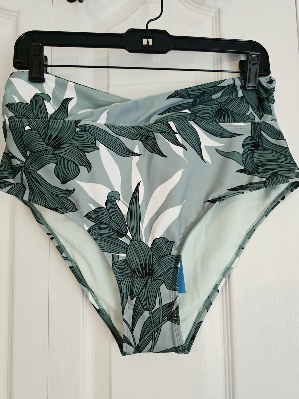 Cupshe Green Botanical High-Waist Bikini Bottoms
